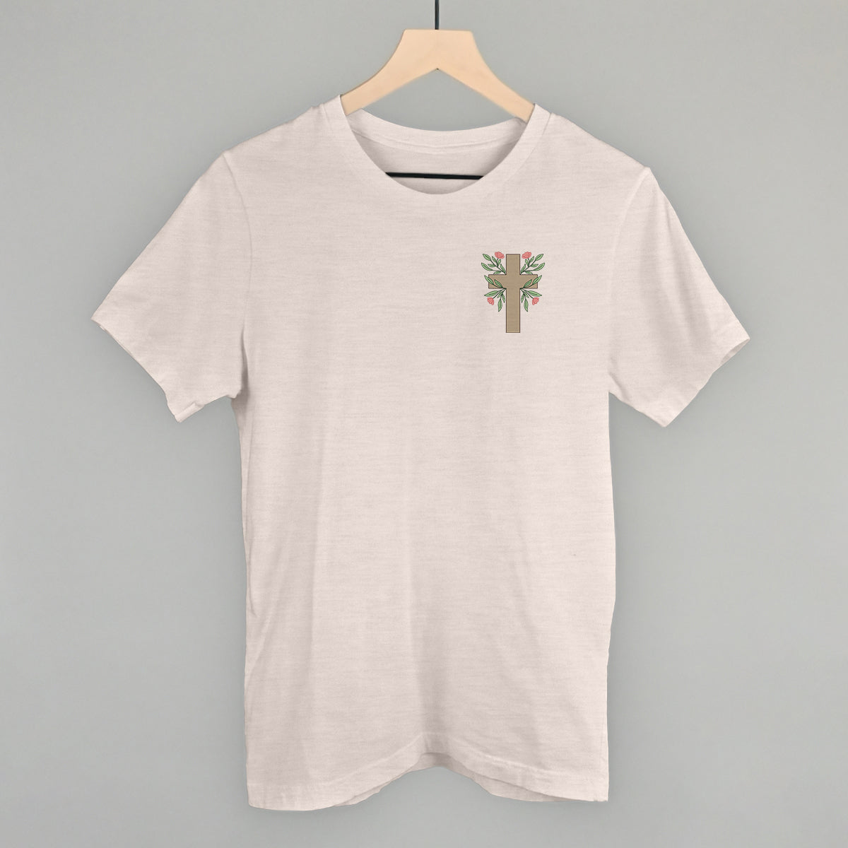 Floral Cross (Left Chest) T-Shirts, Hoodie, Sweatshirt | RetroVerseTees.com (Image 2)
