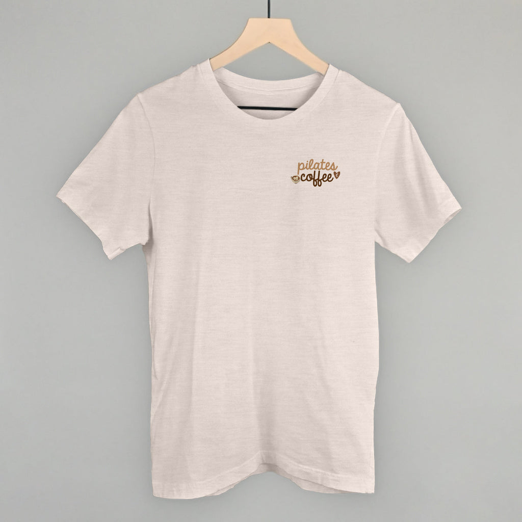 Pilates and Coffee (Left Chest) T-Shirts, Hoodie, Sweatshirt | RetroVerseTees.com (Image 2)