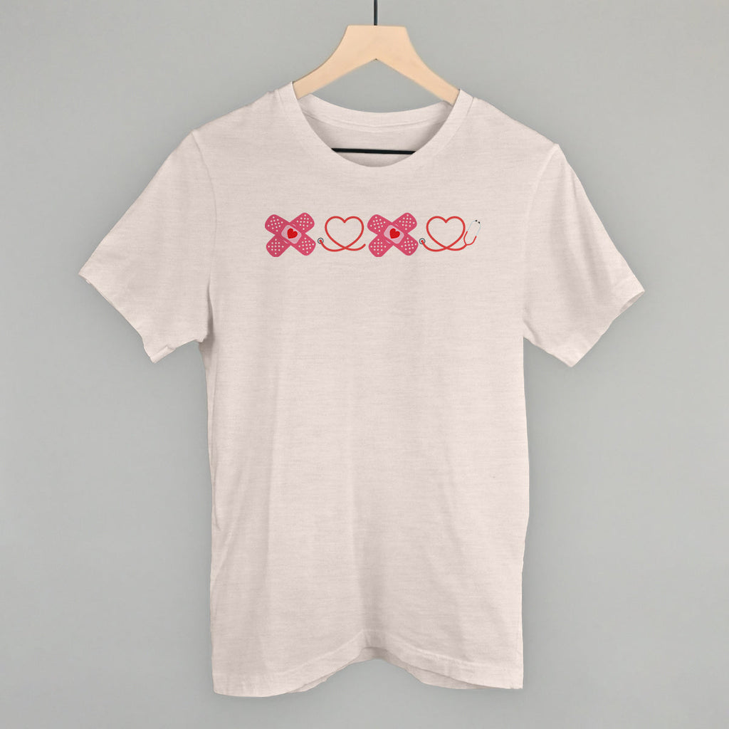 XOXO (Stethoscope + Bandages) T-Shirts, Hoodie, Sweatshirt | RetroVerseTees.com (Image 1)