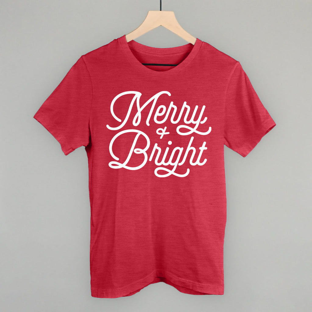 Merry And Bright (Monoline Script) T-Shirts, Hoodie, Sweatshirt | RetroVerseTees.com (Image 3)
