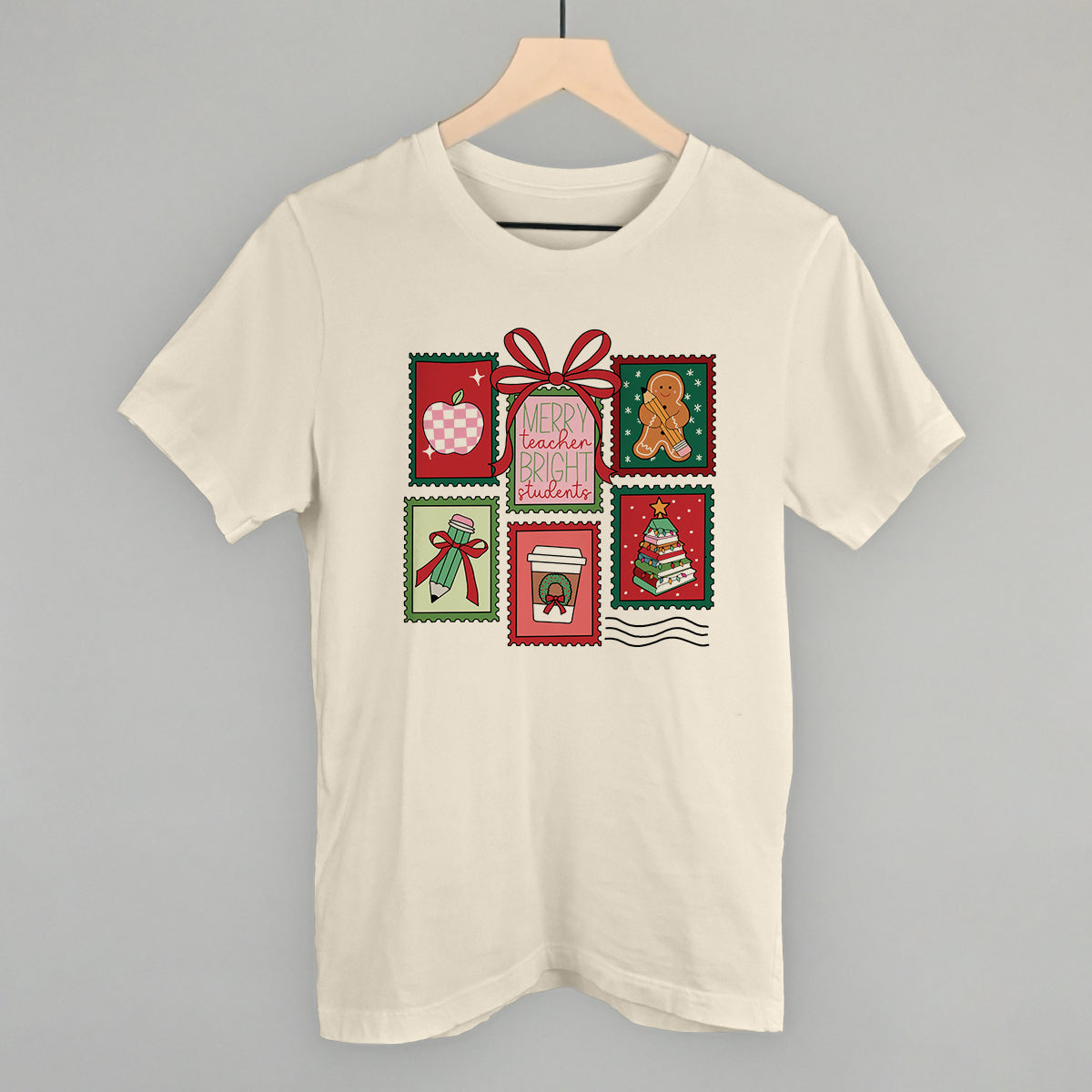 Christmas Teacher Stamps T-Shirts, Hoodie, Sweatshirt | RetroVerseTees.com (Image 2)