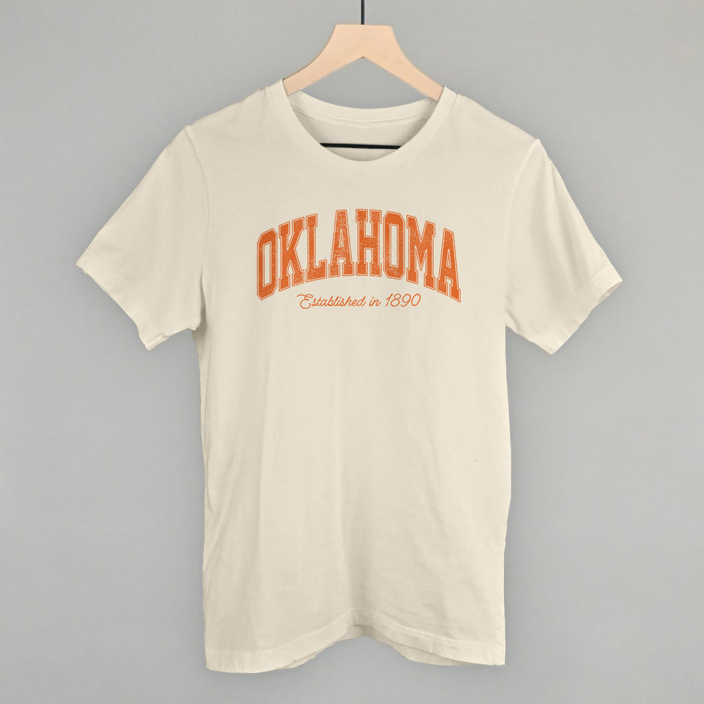 Oklahoma Varsity Arch (Orange) T-Shirts, Hoodie, Sweatshirt | RetroVerseTees.com (Image 1)