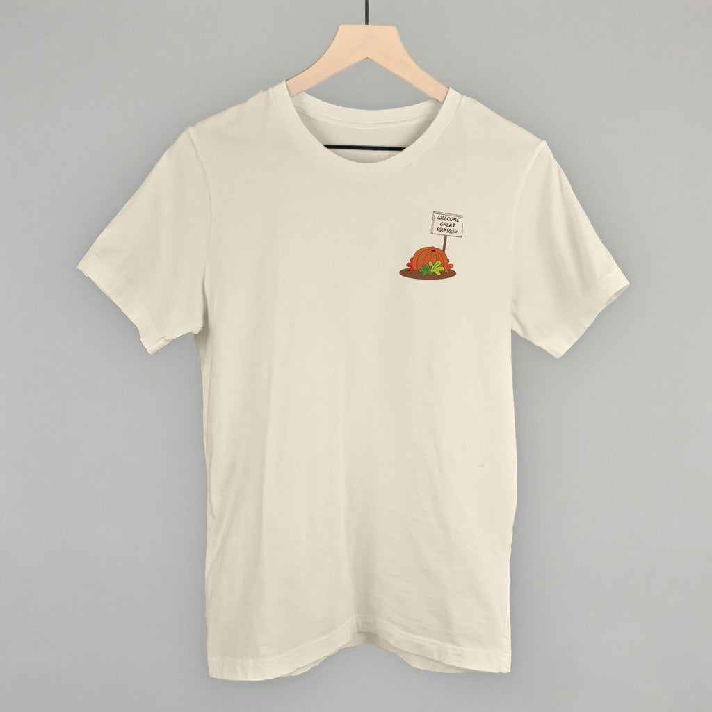Welcome Great Pumpkin (Left Chest) T-Shirts, Hoodie, Sweatshirt | RetroVerseTees.com (Image 2)