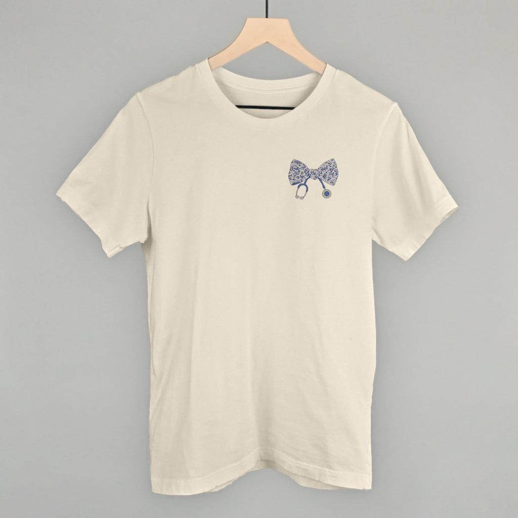 Stethoscope Floral Bow (Left Chest) T-Shirts, Hoodie, Sweatshirt | RetroVerseTees.com (Image 2)