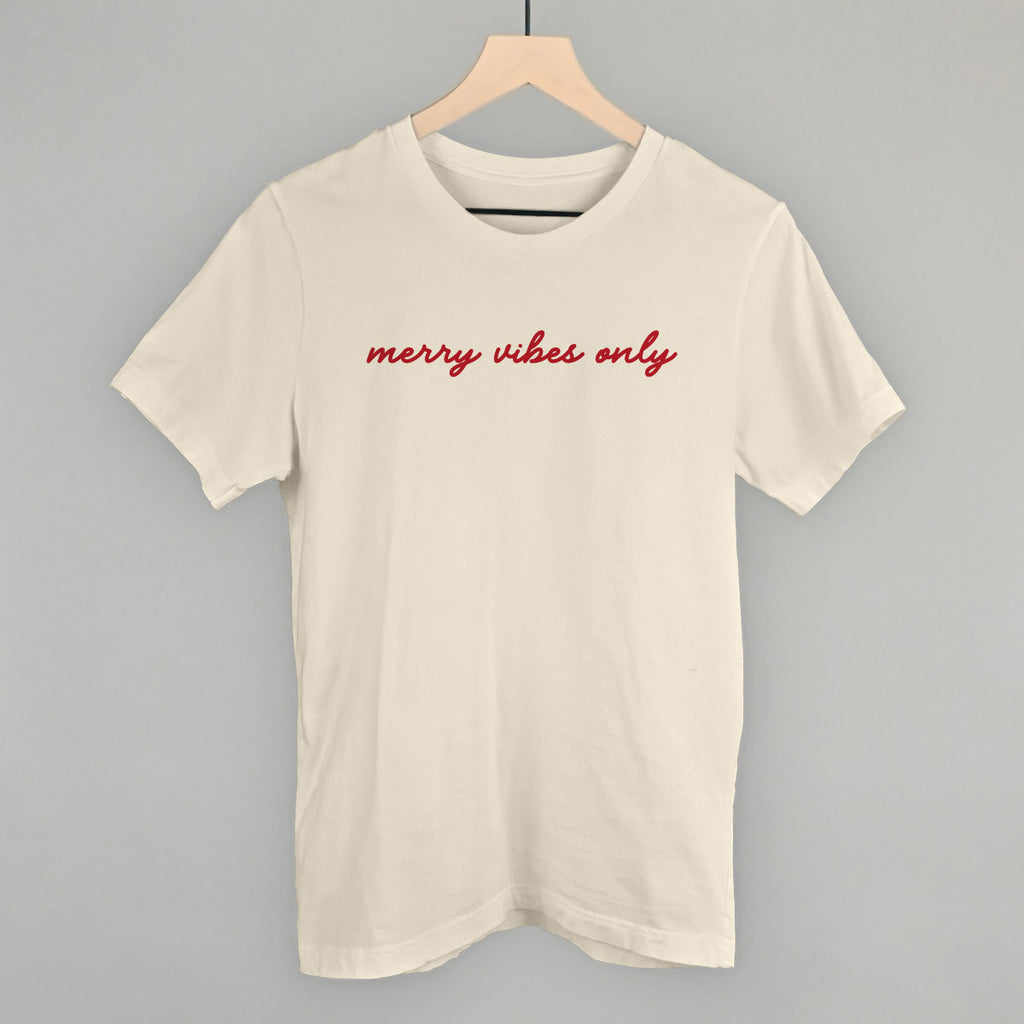 Merry Vibes Only Script T-Shirts, Hoodie, Sweatshirt | RetroVerseTees.com (Image 2)