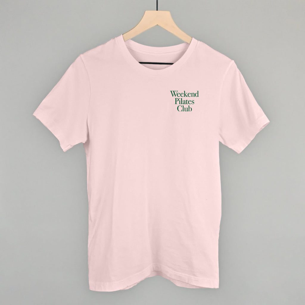 Weekend Pilates Club (Left Chest) T-Shirts, Hoodie, Sweatshirt | RetroVerseTees.com (Image 1)