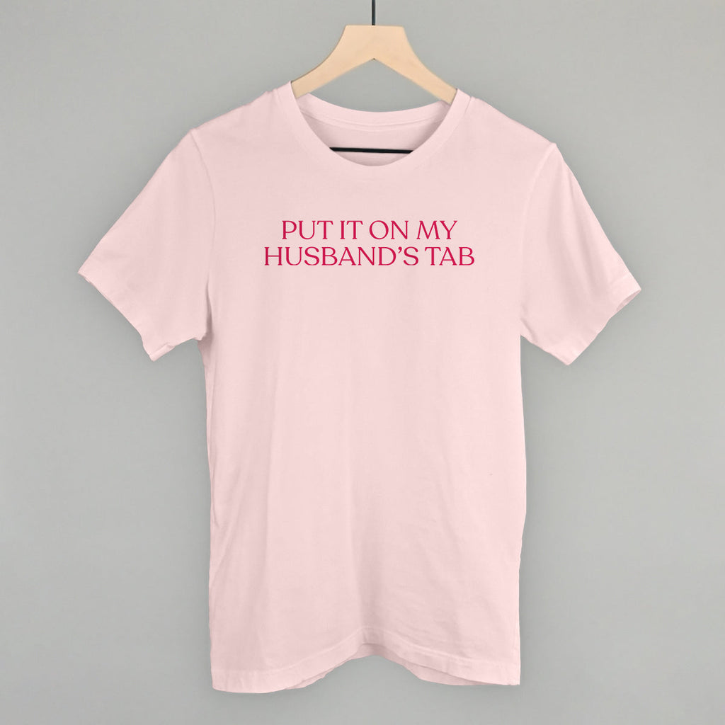 Put It On My Husband's Tab (Pink) T-Shirts, Hoodie, Sweatshirt | RetroVerseTees.com (Image 2)