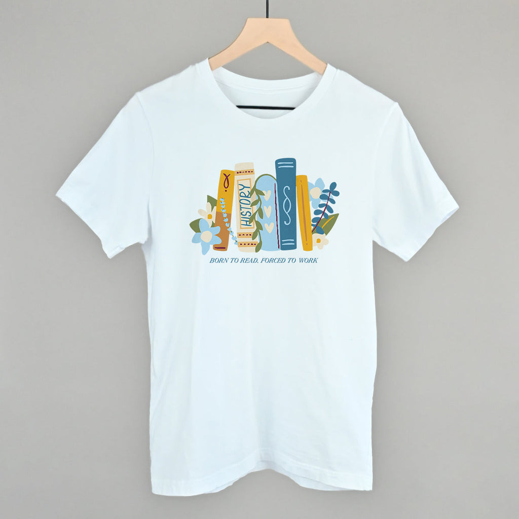 Born To Read, Forced To Work Doodle T-Shirts, Hoodie, Sweatshirt | RetroVerseTees.com (Image 2)