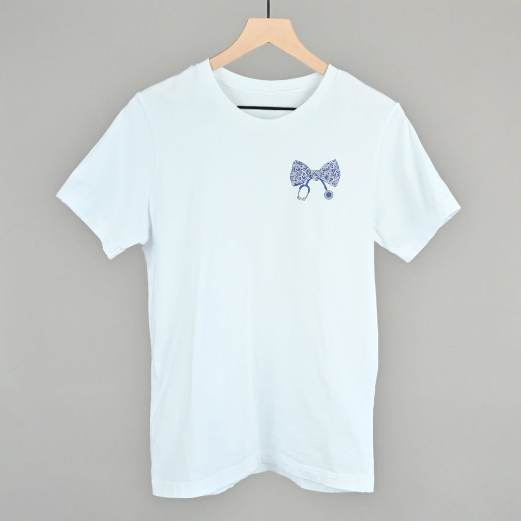 Stethoscope Floral Bow (Left Chest) T-Shirts, Hoodie, Sweatshirt | RetroVerseTees.com (Image 3)
