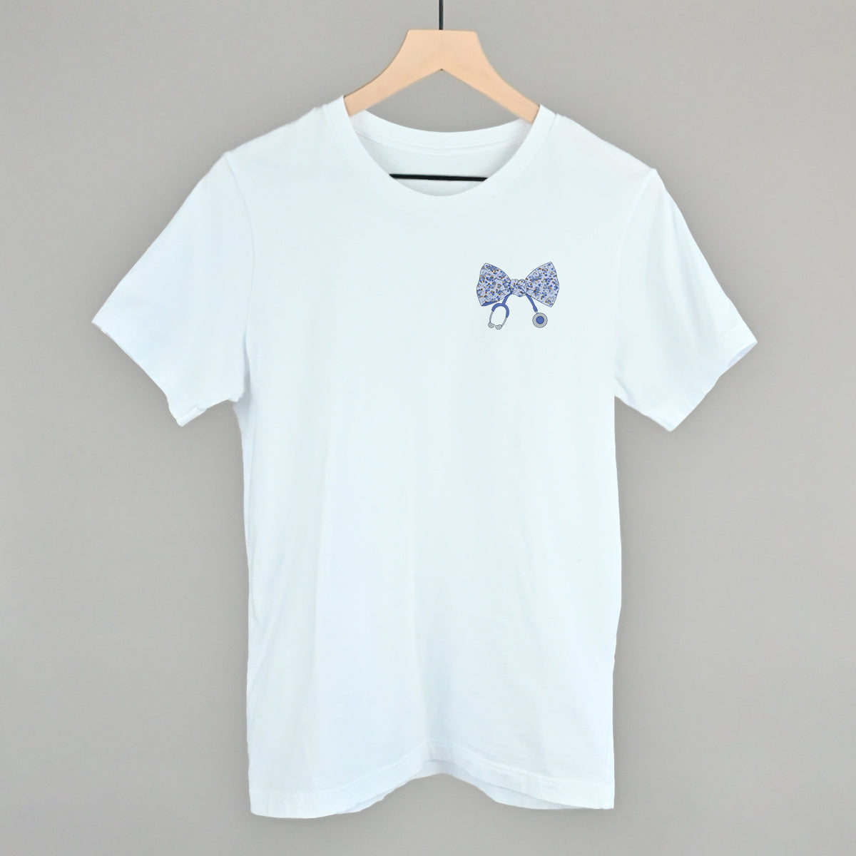 Stethoscope Floral Bow (Left Chest) T-Shirts, Hoodie, Sweatshirt | RetroVerseTees.com (Image 3)