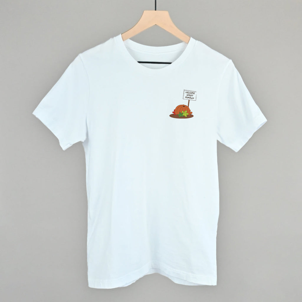 Welcome Great Pumpkin (Left Chest) T-Shirts, Hoodie, Sweatshirt | RetroVerseTees.com (Image 3)