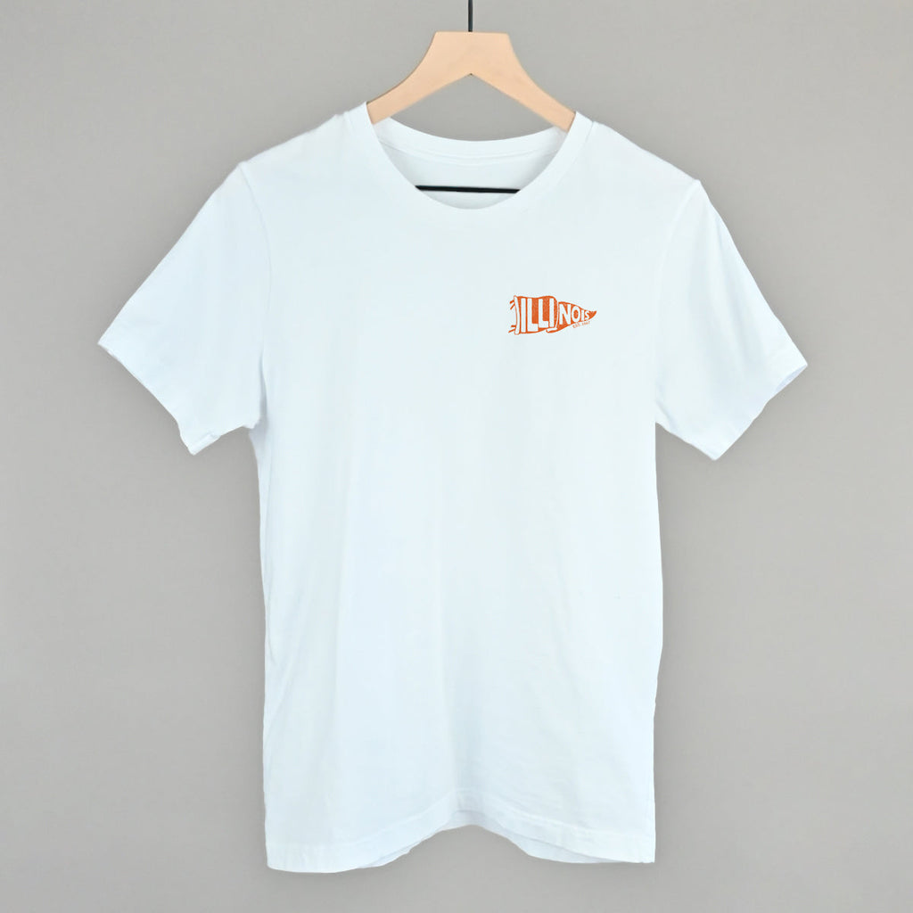 Illinois Pennant Flag (Left Chest) T-Shirts, Hoodie, Sweatshirt | RetroVerseTees.com (Image 3)