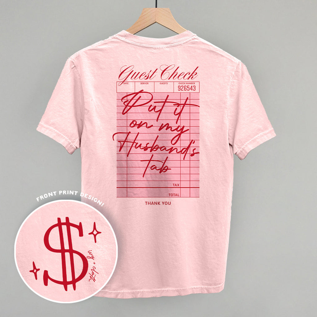 Put It On My Husband's Tab (Back Print) T-Shirts, Hoodie, Sweatshirt | RetroVerseTees.com (Image 2)