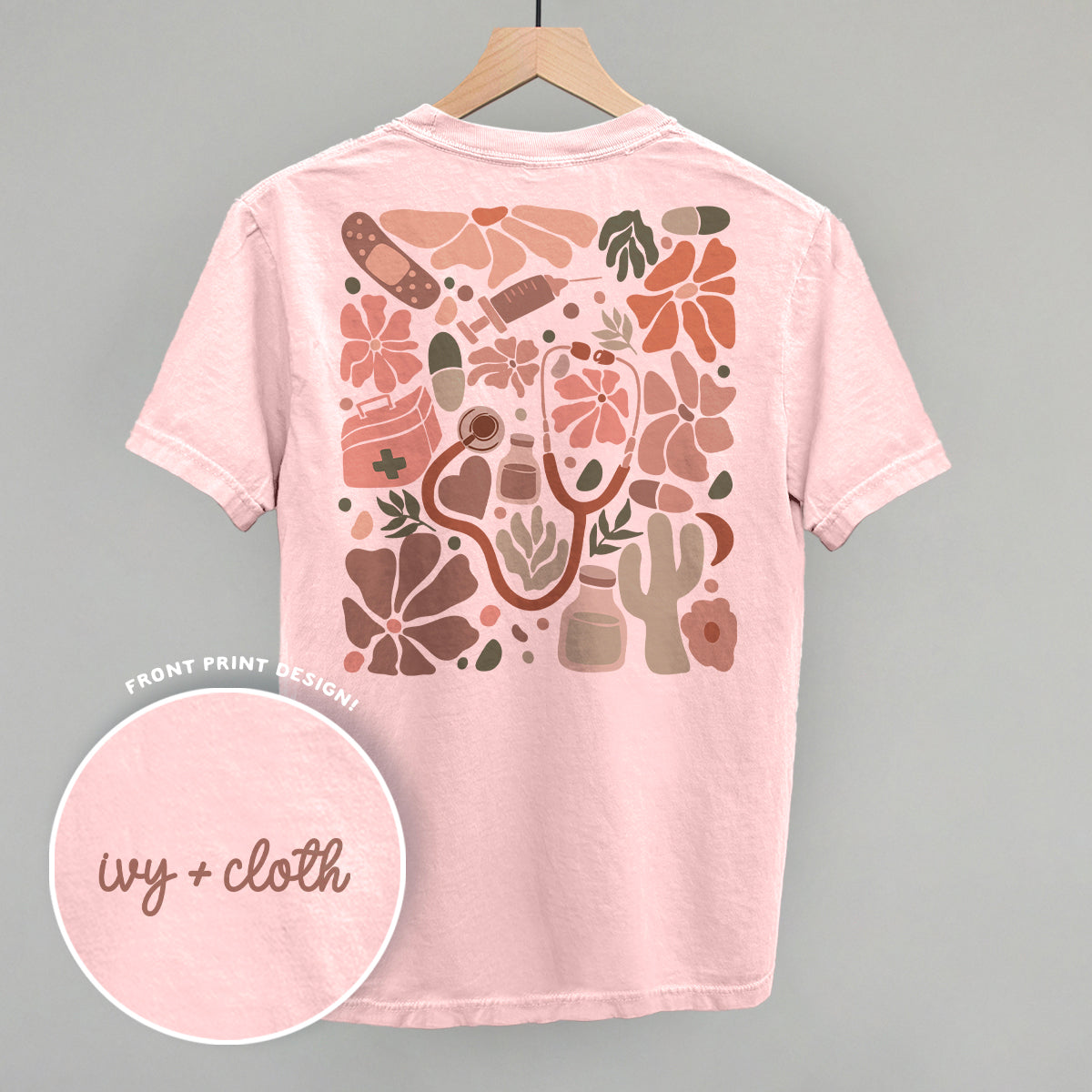 Abstract Neutral Nurse Doodle (Back Print) T-Shirts, Hoodie, Sweatshirt | RetroVerseTees.com (Image 2)