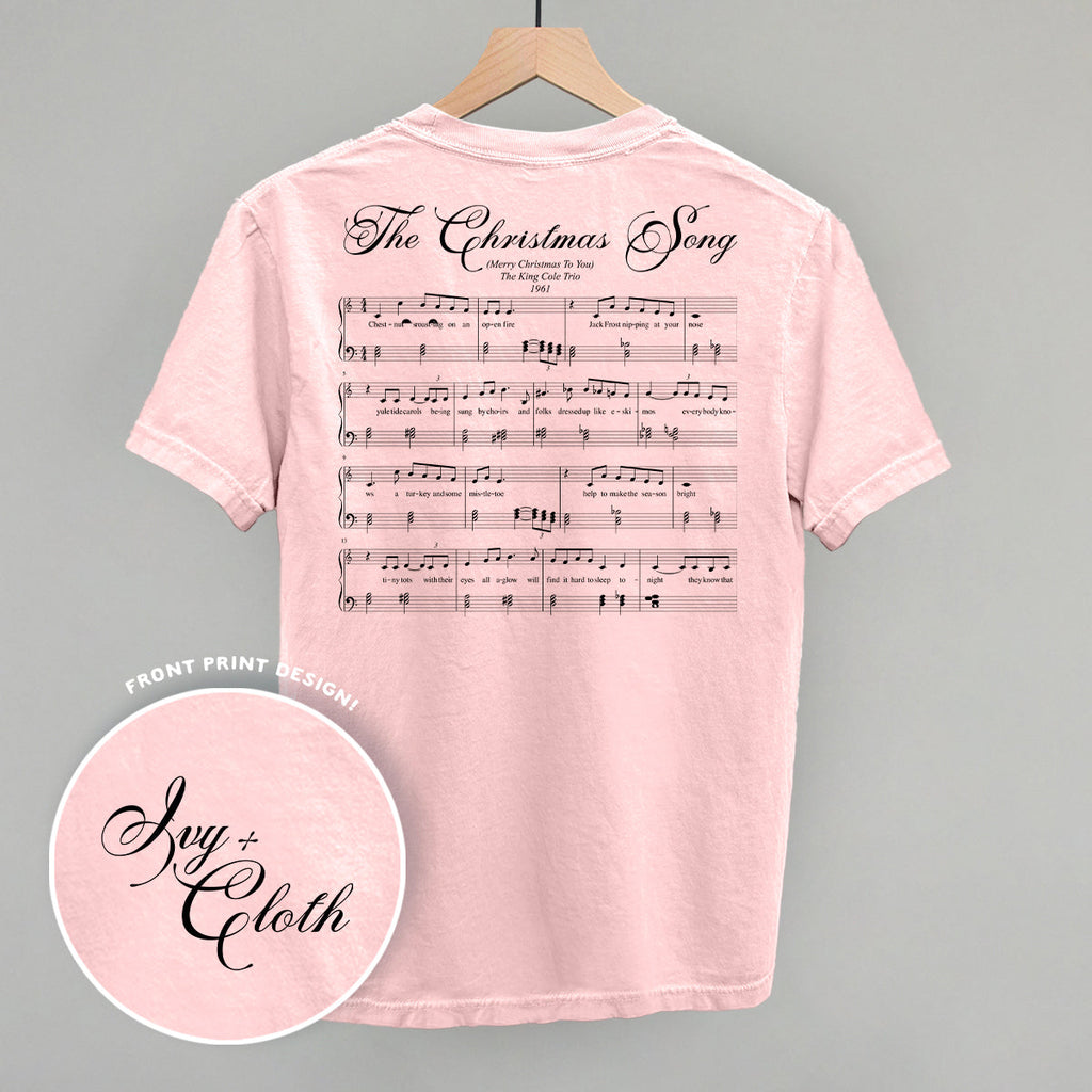The Christmas Song Sheet Music (Back Print) T-Shirts, Hoodie, Sweatshirt | RetroVerseTees.com (Image 2)