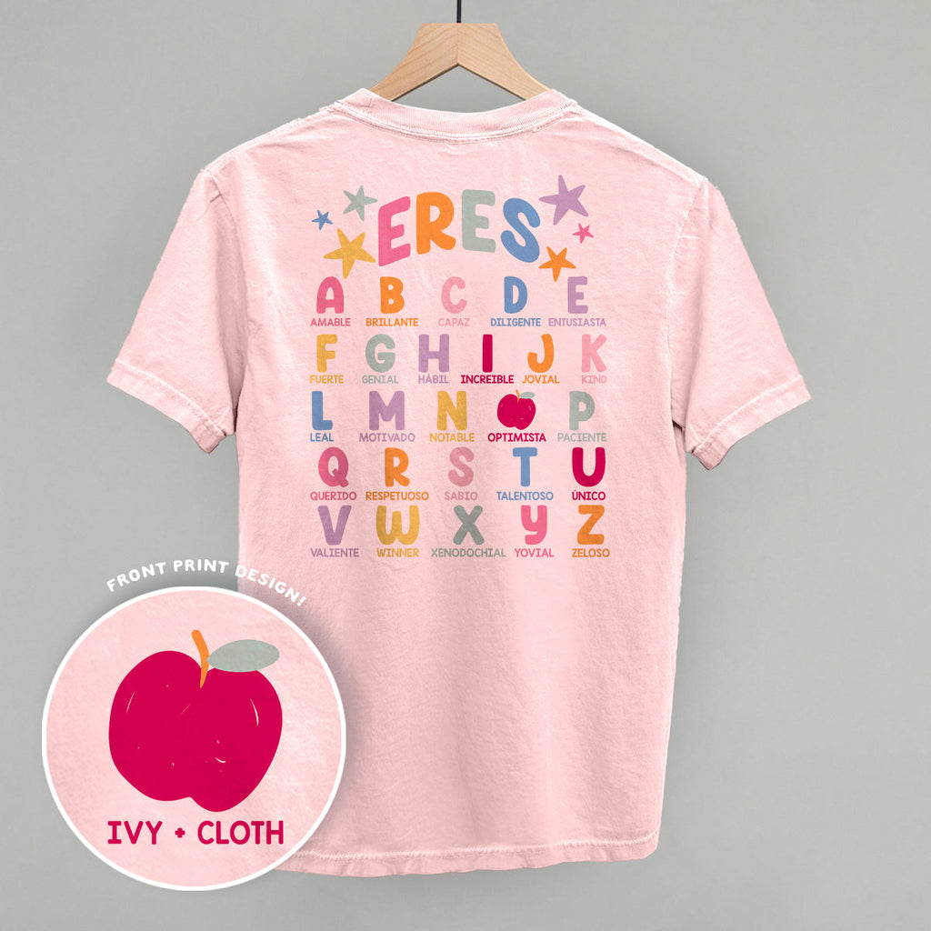 Eres (You Are) Alphabet Spanish (Back Print) T-Shirts, Hoodie, Sweatshirt | RetroVerseTees.com (Image 1)