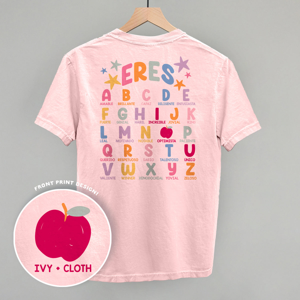 Eres (You Are) Alphabet Spanish (Back Print) T-Shirts, Hoodie, Sweatshirt | RetroVerseTees.com (Image 1)