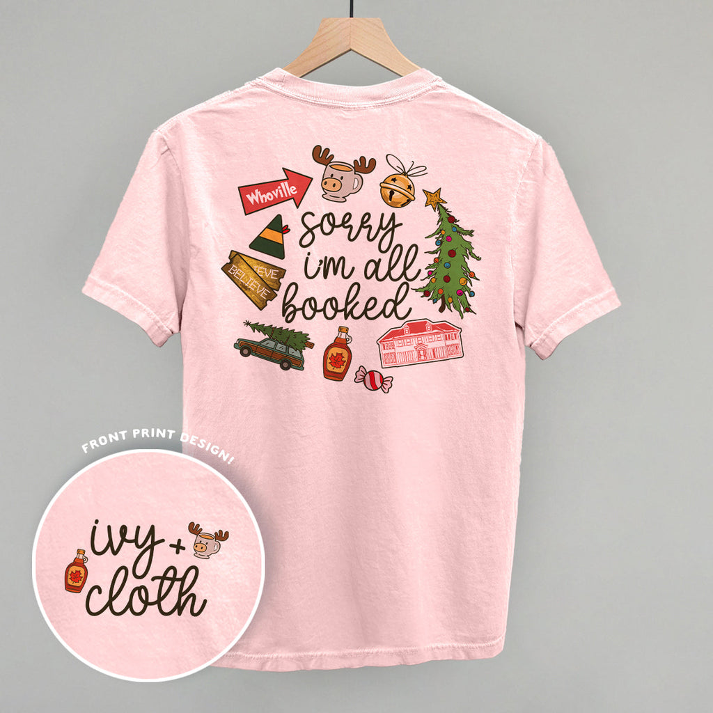 Sorry I'm All Booked Christmas Movies (Back Print) T-Shirts, Hoodie, Sweatshirt | RetroVerseTees.com (Image 2)