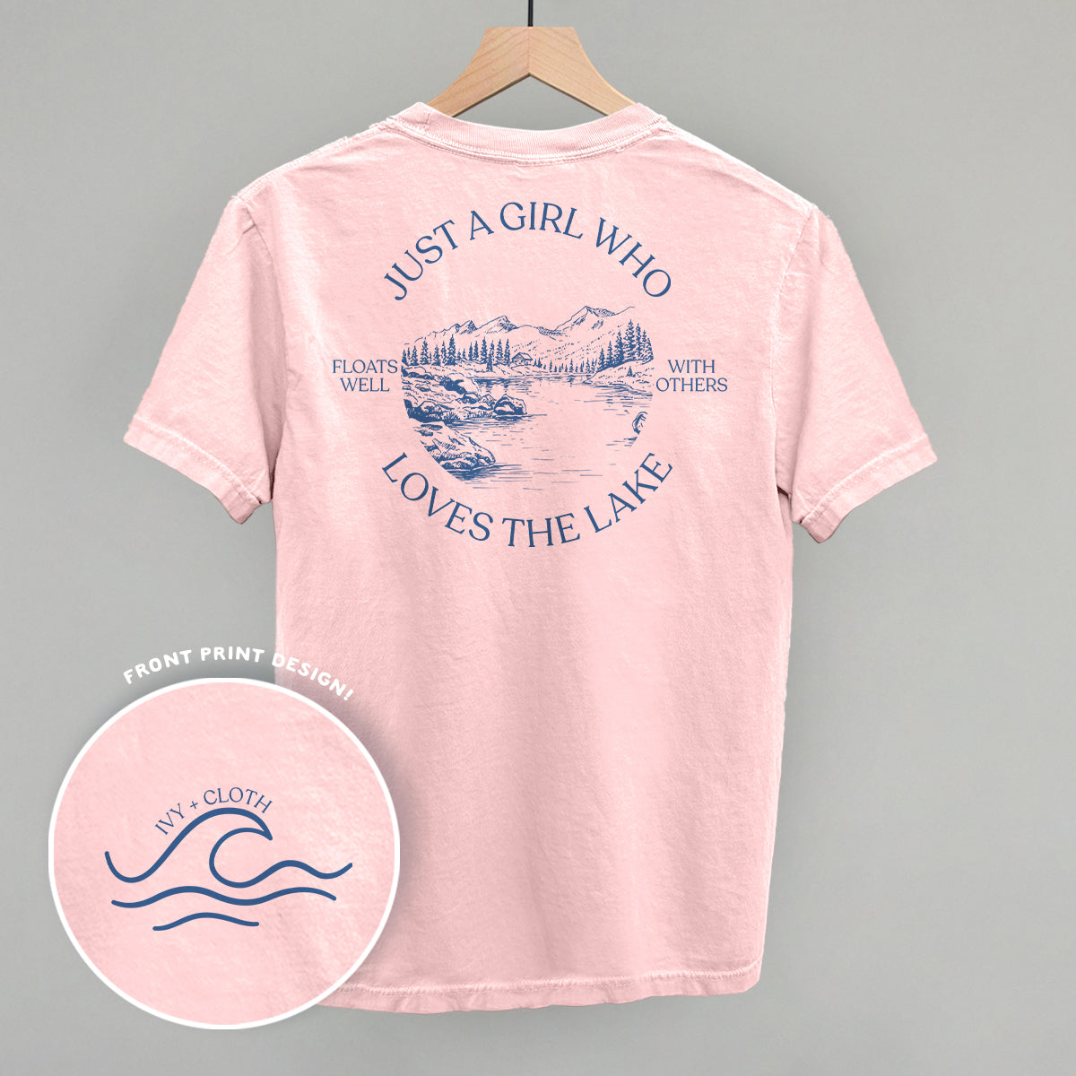Just A Girl Who Loves The Lake (Back Print) T-Shirts, Hoodie, Sweatshirt | RetroVerseTees.com (Image 3)
