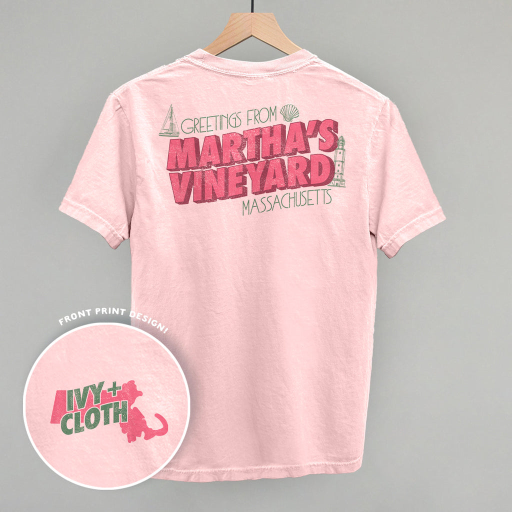 Greetings From Martha's Vineyard (Back Print) T-Shirts, Hoodie, Sweatshirt | RetroVerseTees.com (Image 1)