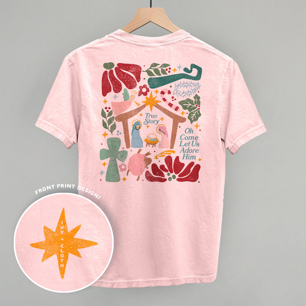 Nativity Doodle (Back Print) T-Shirts, Hoodie, Sweatshirt | RetroVerseTees.com (Image 2)
