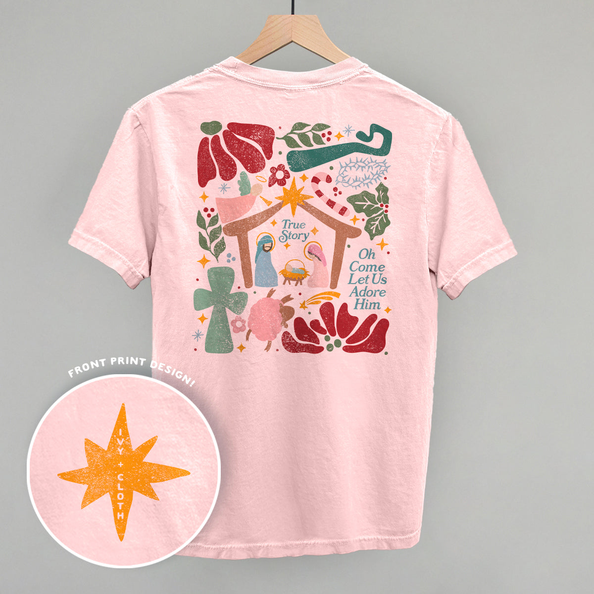 Nativity Doodle (Back Print) T-Shirts, Hoodie, Sweatshirt | RetroVerseTees.com (Image 2)