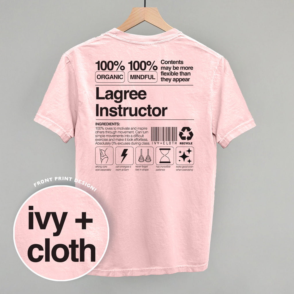 Lagree Instructor Nutrition Facts (Back Print) T-Shirts, Hoodie, Sweatshirt | RetroVerseTees.com (Image 2)
