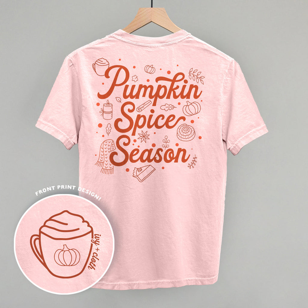 Pumpkin Spice Season Doodles (Back Print) T-Shirts, Hoodie, Sweatshirt | RetroVerseTees.com (Image 1)