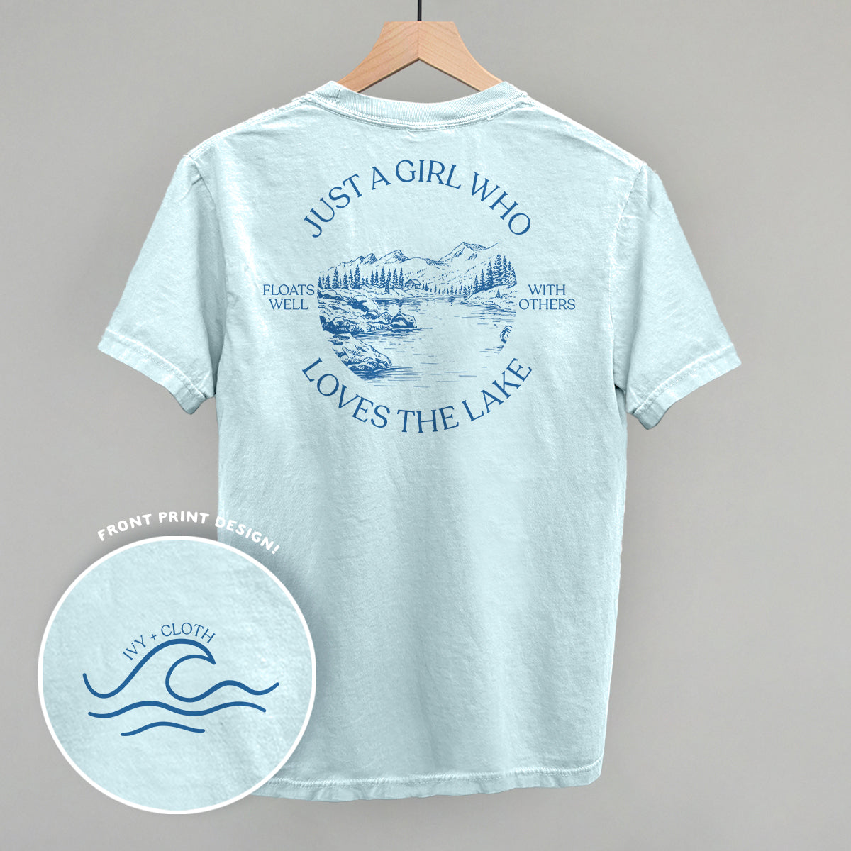 Just A Girl Who Loves The Lake (Back Print) T-Shirts, Hoodie, Sweatshirt | RetroVerseTees.com (Image 4)
