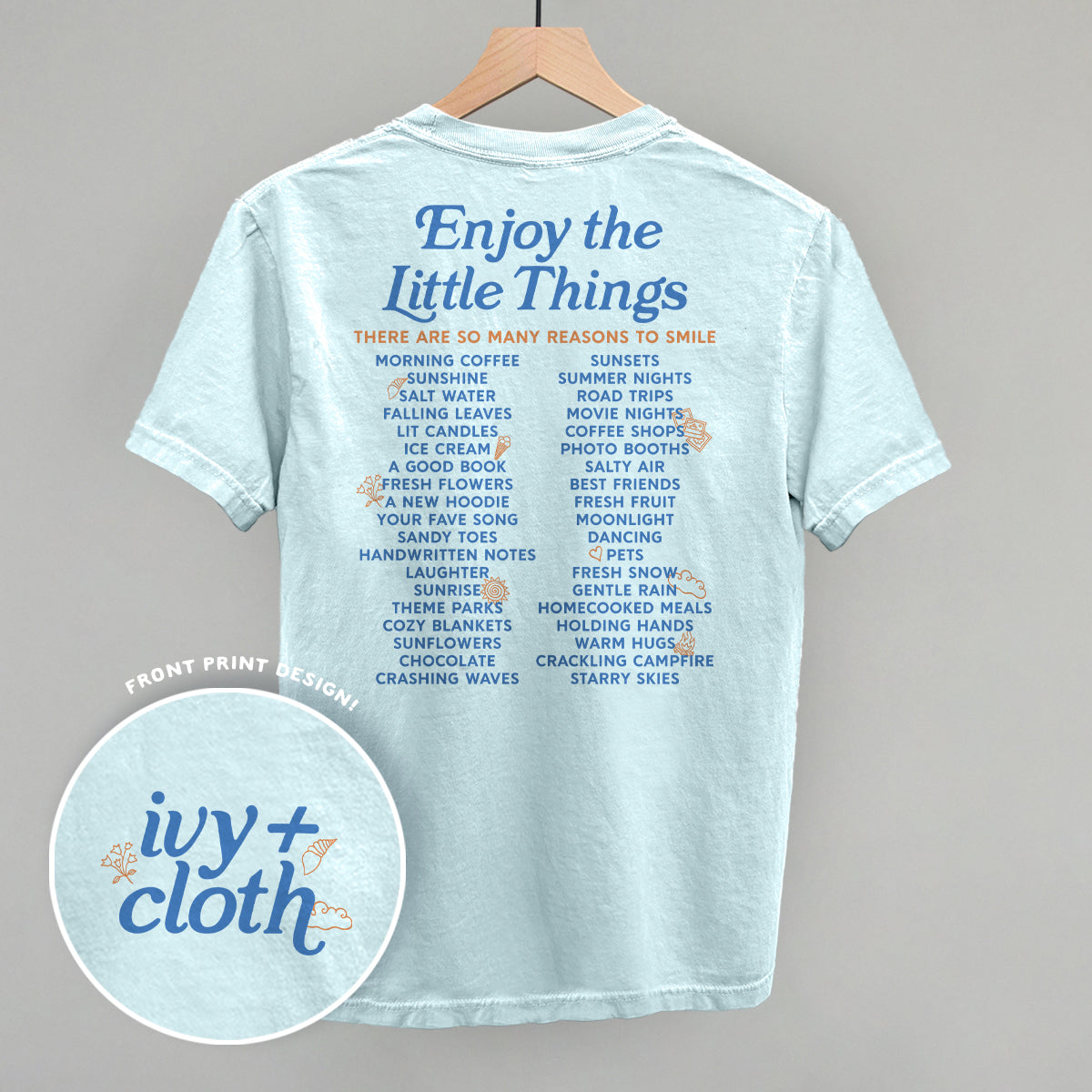 Enjoy The Little Things List (Back Print) T-Shirts, Hoodie, Sweatshirt | RetroVerseTees.com (Image 2)
