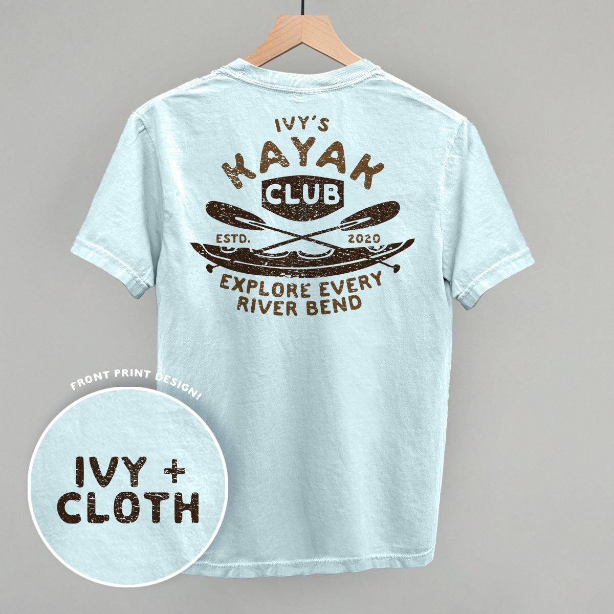 Ivy's Kayak Club (Brown) (Back Print) T-Shirts, Hoodie, Sweatshirt | RetroVerseTees.com (Image 3)