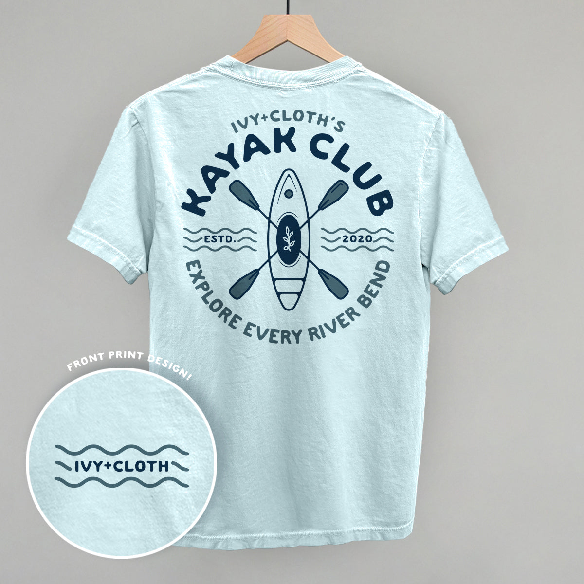 Ivy's Kayak Club (Blue) (Back Print) T-Shirts, Hoodie, Sweatshirt | RetroVerseTees.com (Image 1)