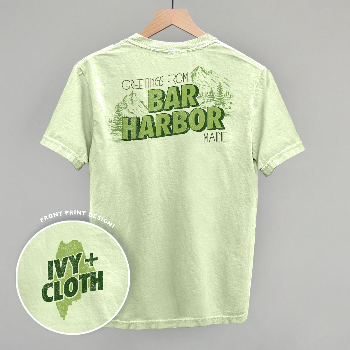 Greetings From Bar Harbor (Back Print) T-Shirts, Hoodie, Sweatshirt | RetroVerseTees.com (Image 2)