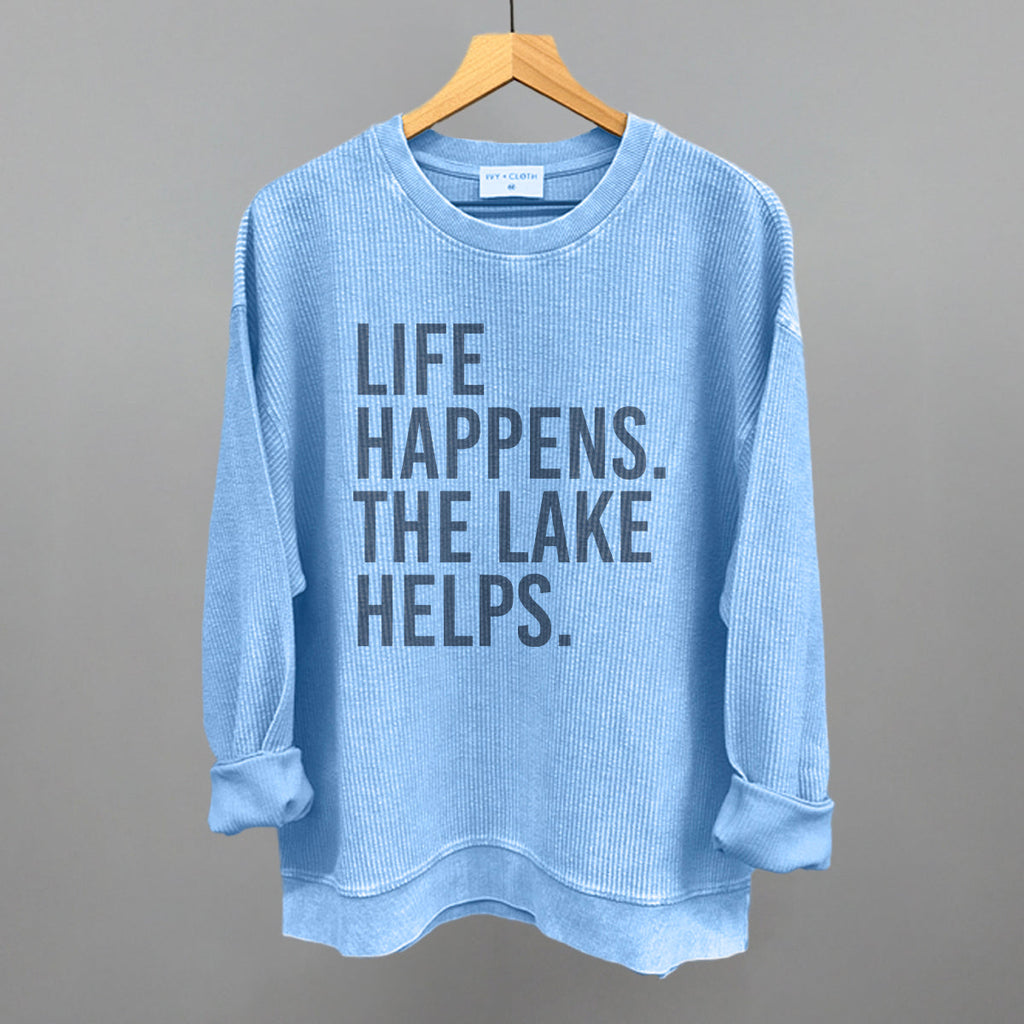 Life Happens. The Lake Helps. T-Shirts, Hoodie, Sweatshirt | RetroVerseTees.com (Image 1)