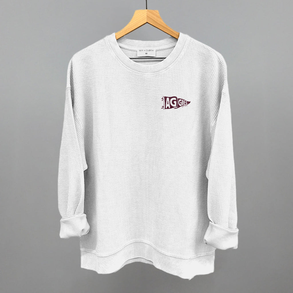 Aggies Pennant Flag (Left Chest) T-Shirts, Hoodie, Sweatshirt | RetroVerseTees.com (Image 1)