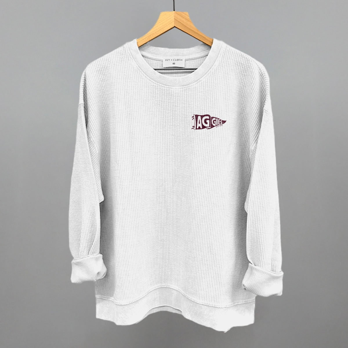 Aggies Pennant Flag (Left Chest) T-Shirts, Hoodie, Sweatshirt | RetroVerseTees.com (Image 1)