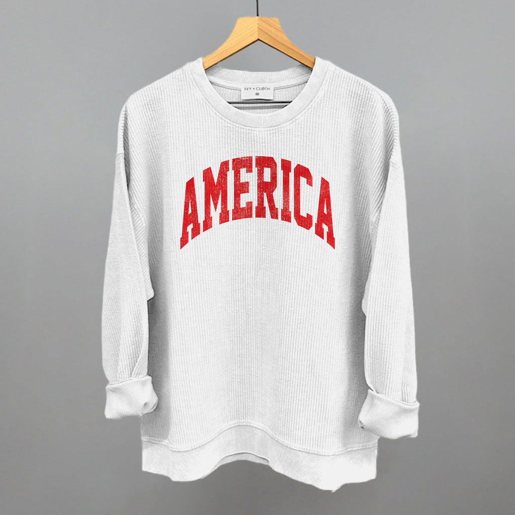 America Distressed Arch T-Shirts, Hoodie, Sweatshirt | RetroVerseTees.com (Image 1)
