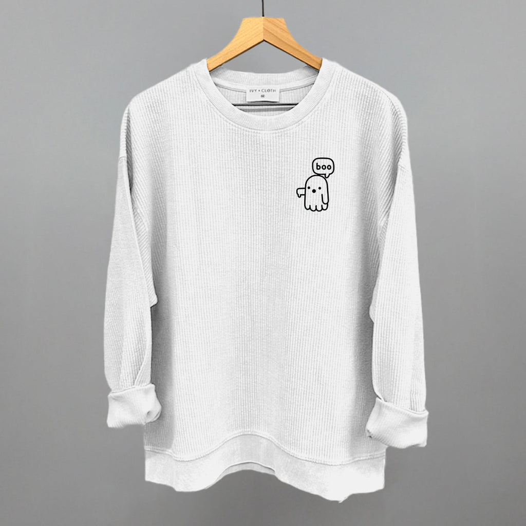 Boo Ghost (Left Chest) T-Shirts, Hoodie, Sweatshirt | RetroVerseTees.com (Image 2)