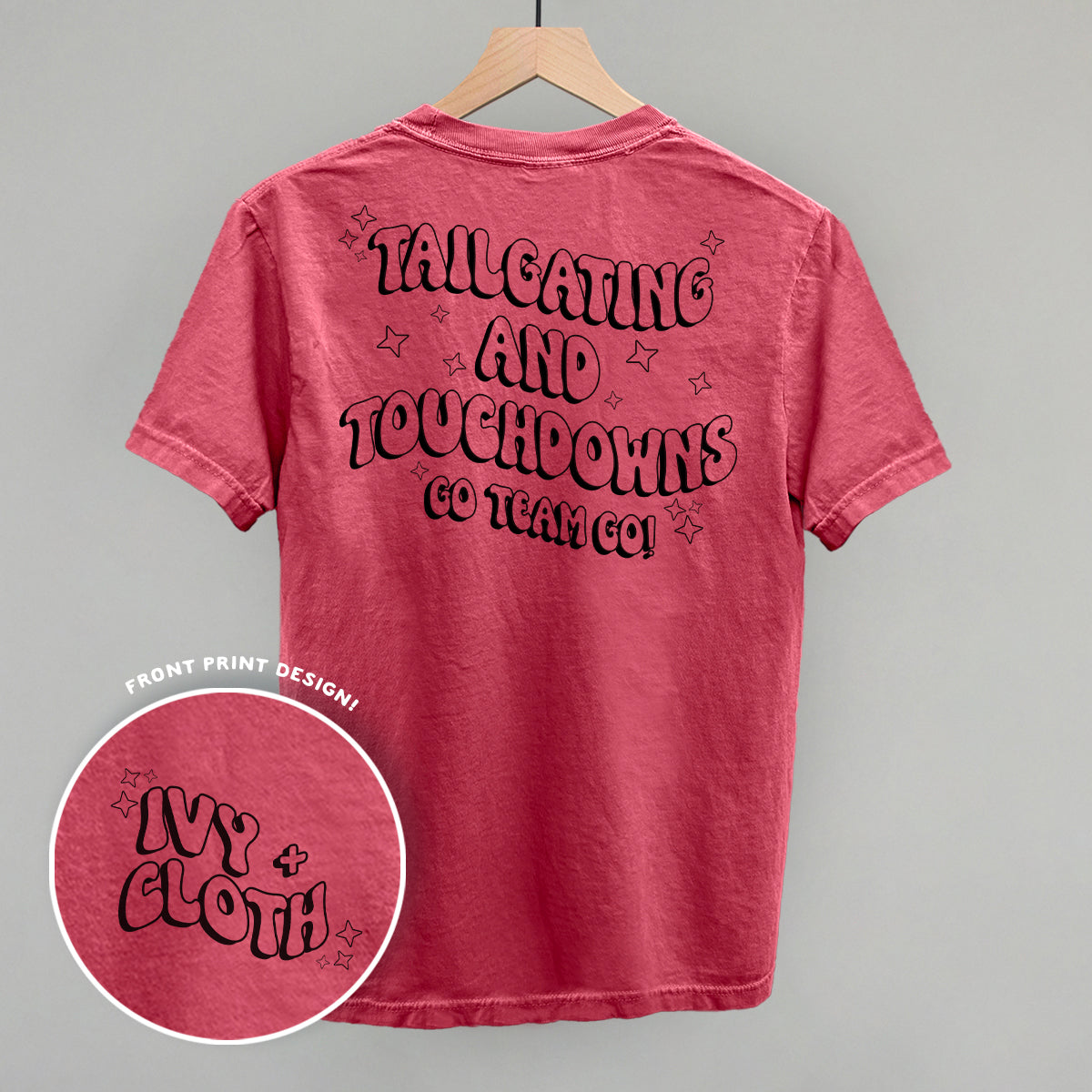 Tailgating and Touchdowns Black (Back Print) T-Shirts, Hoodie, Sweatshirt | RetroVerseTees.com (Image 4)
