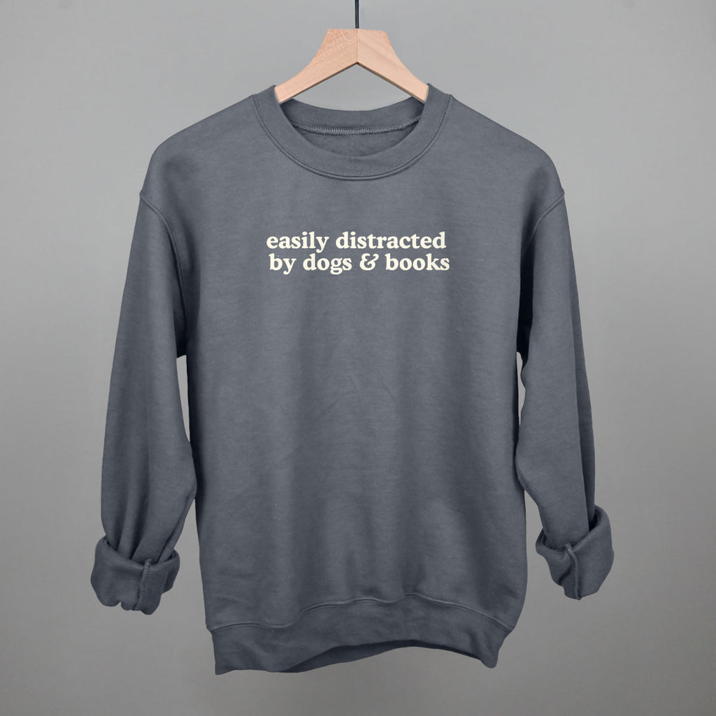 Easily Distracted By Dogs & Books T-Shirts, Hoodie, Sweatshirt | RetroVerseTees.com (Image 2)