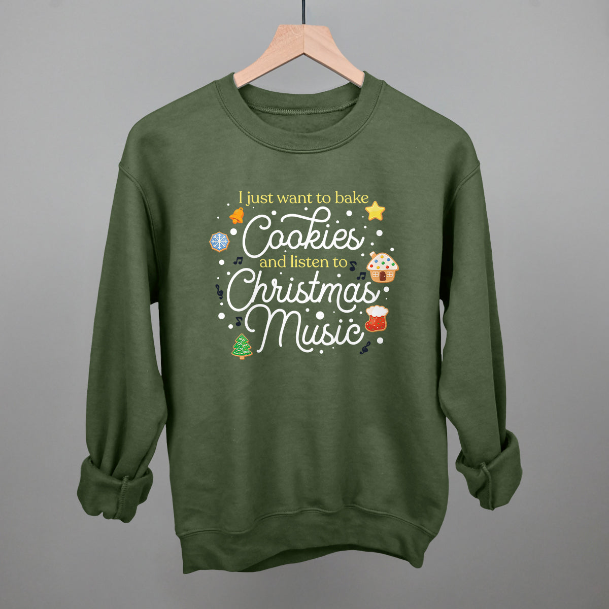 Bake Cookies & Listen To Christmas Music T-Shirts, Hoodie, Sweatshirt | RetroVerseTees.com (Image 1)