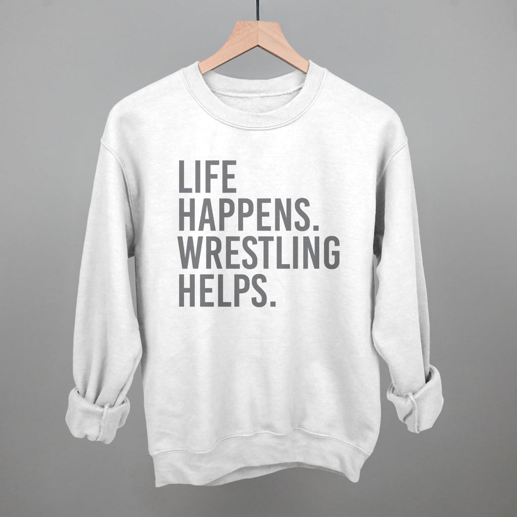 Life Happens Wrestling Helps T-Shirts, Hoodie, Sweatshirt | RetroVerseTees.com (Image 2)