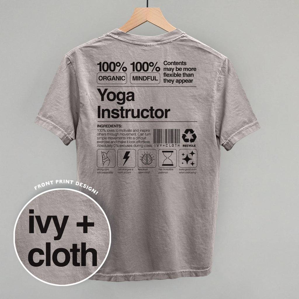 Yoga Instructor Nutrition Facts (Back Print) T-Shirts, Hoodie, Sweatshirt | RetroVerseTees.com (Image 5)