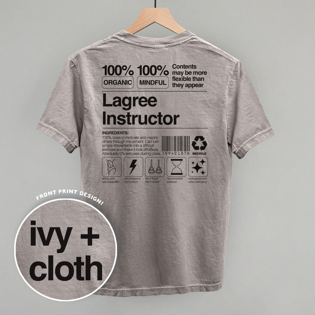 Lagree Instructor Nutrition Facts (Back Print) T-Shirts, Hoodie, Sweatshirt | RetroVerseTees.com (Image 4)