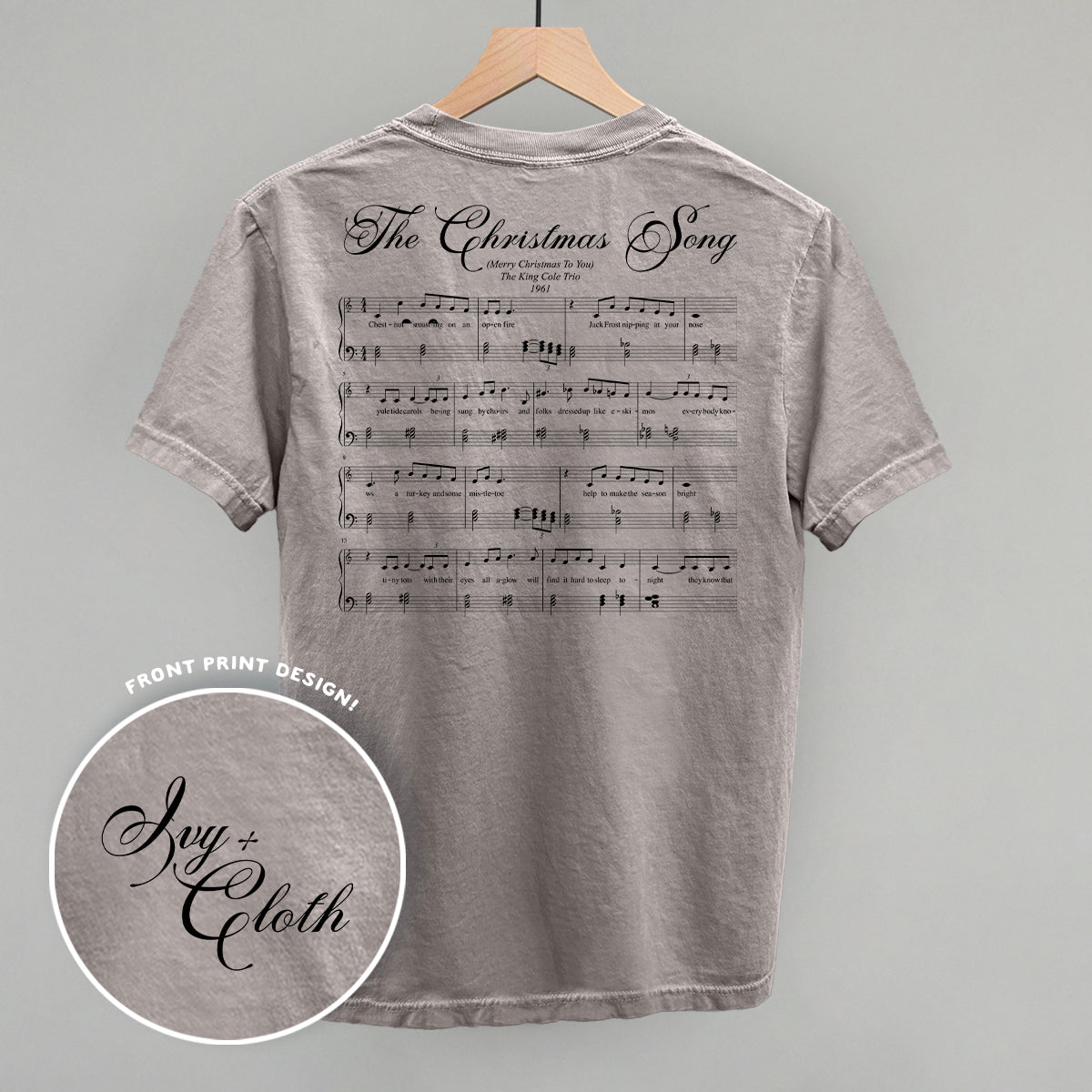 The Christmas Song Sheet Music (Back Print) T-Shirts, Hoodie, Sweatshirt | RetroVerseTees.com (Image 3)
