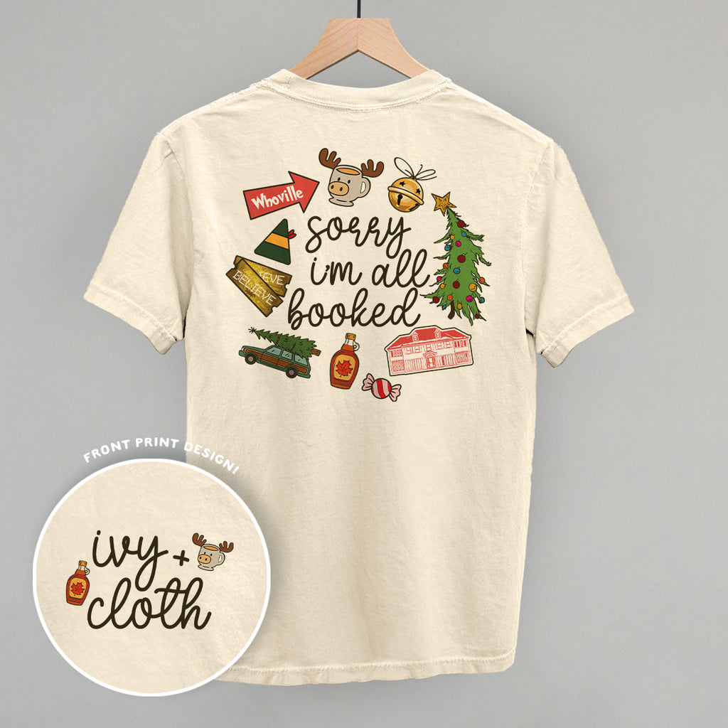 Sorry I'm All Booked Christmas Movies (Back Print) T-Shirts, Hoodie, Sweatshirt | RetroVerseTees.com (Image 3)