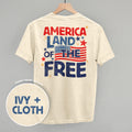 America Land Of The Free Distressed (Back Print) T-Shirts, Hoodie, Sweatshirt | RetroVerseTees.com (Image 1)