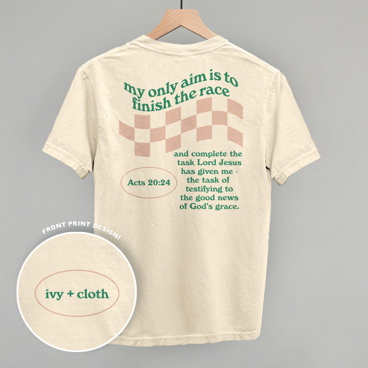 My Only Aim Is To Finish The Race (Back Print) T-Shirts, Hoodie, Sweatshirt | RetroVerseTees.com (Image 1)