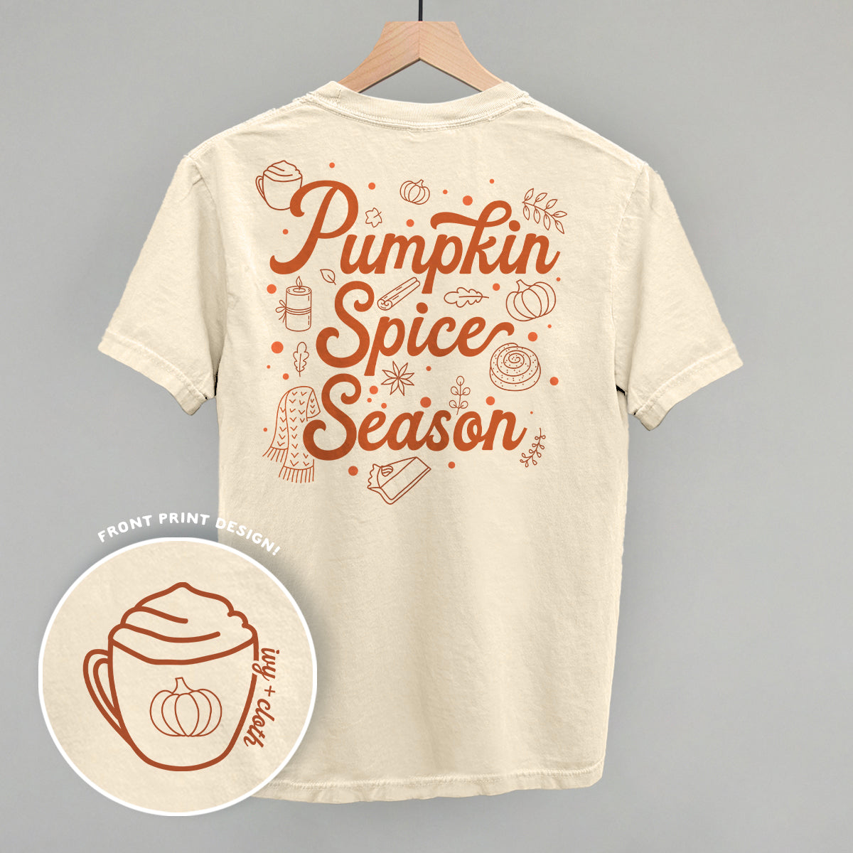 Pumpkin Spice Season Doodles (Back Print) T-Shirts, Hoodie, Sweatshirt | RetroVerseTees.com (Image 2)