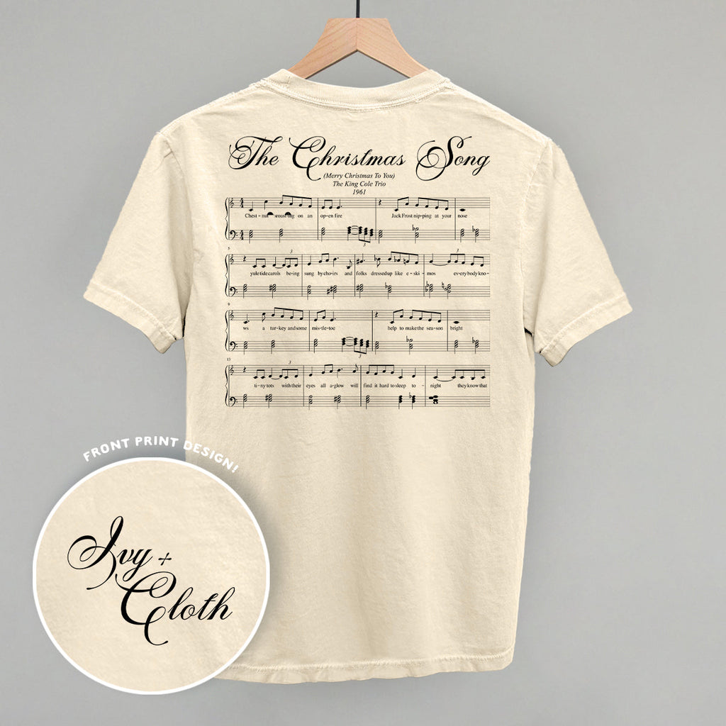 The Christmas Song Sheet Music (Back Print) T-Shirts, Hoodie, Sweatshirt | RetroVerseTees.com (Image 4)